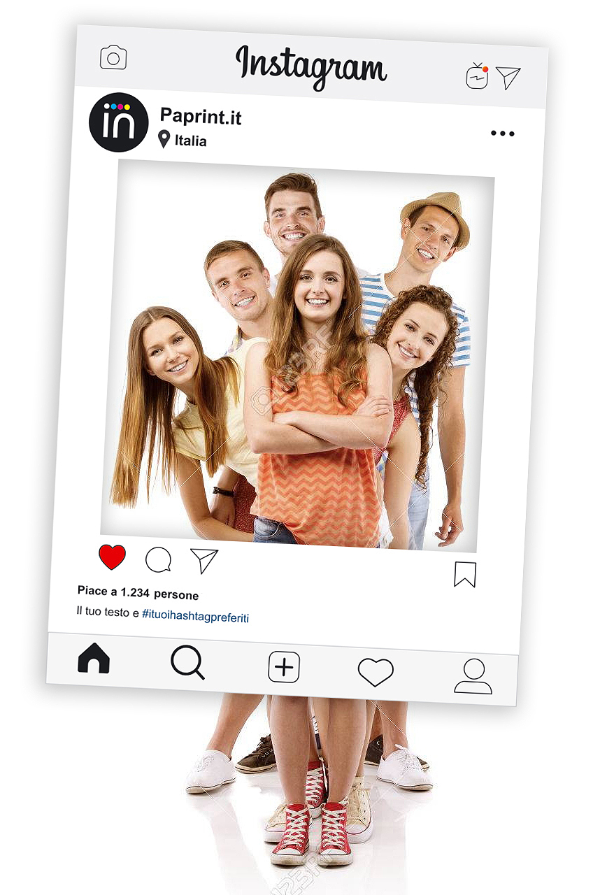 Cornice 50x70 cm Instagram & Facebook Personalizzata