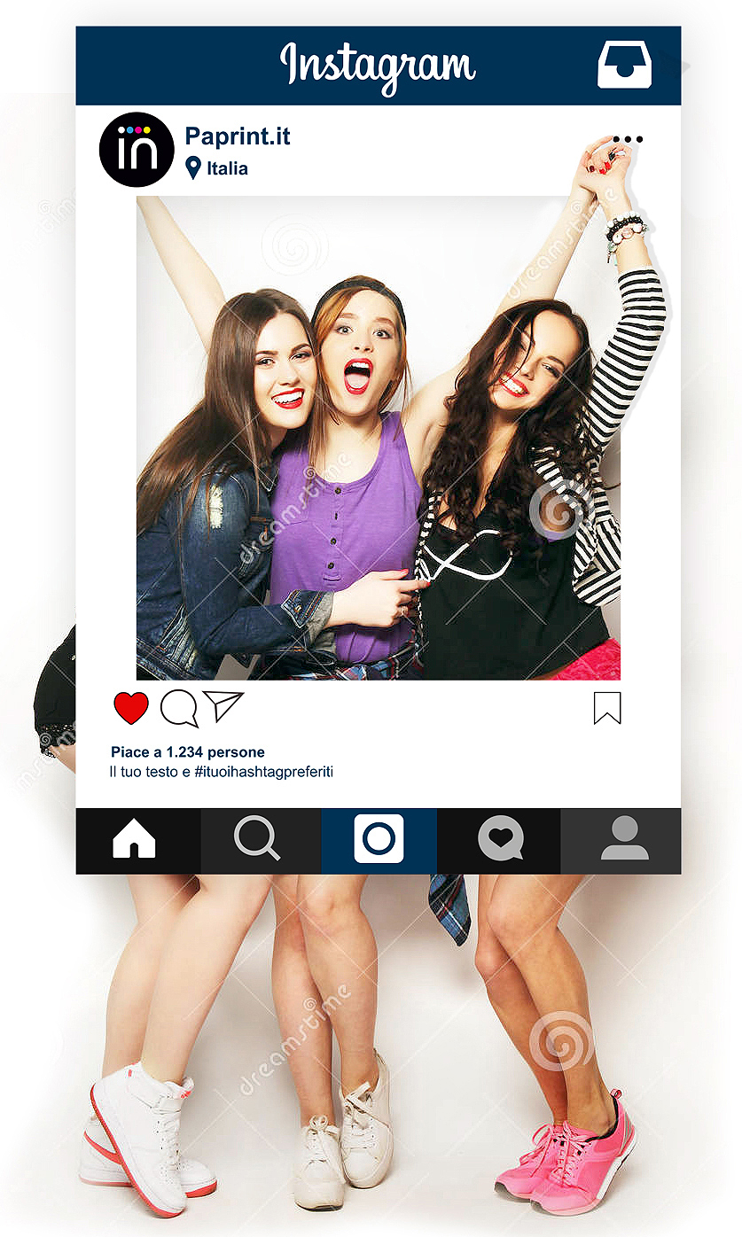 Cornice 70x100 cm Instagram & Facebook Personalizzata